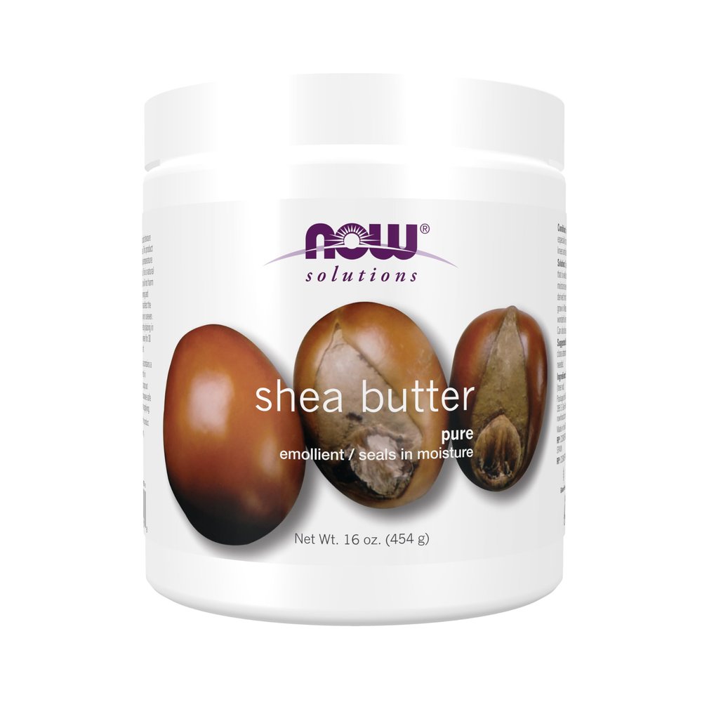 NOW Foods Solutions, Shea Butter, Skin Emollient, Seals in Moisture for Dry Rough Skin, 16-Ounce