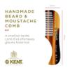 Kent Beard and Mustache Grooming Set - Handmade Pocket Combs for Men's Travel and Home Use, Mini Combs for Grooming view 3