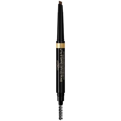 L'Oreal Paris Brow Stylist Shape & Fill Mechanical Eye Brow Makeup Pencil, Dark Brunette, 0.008 oz.
