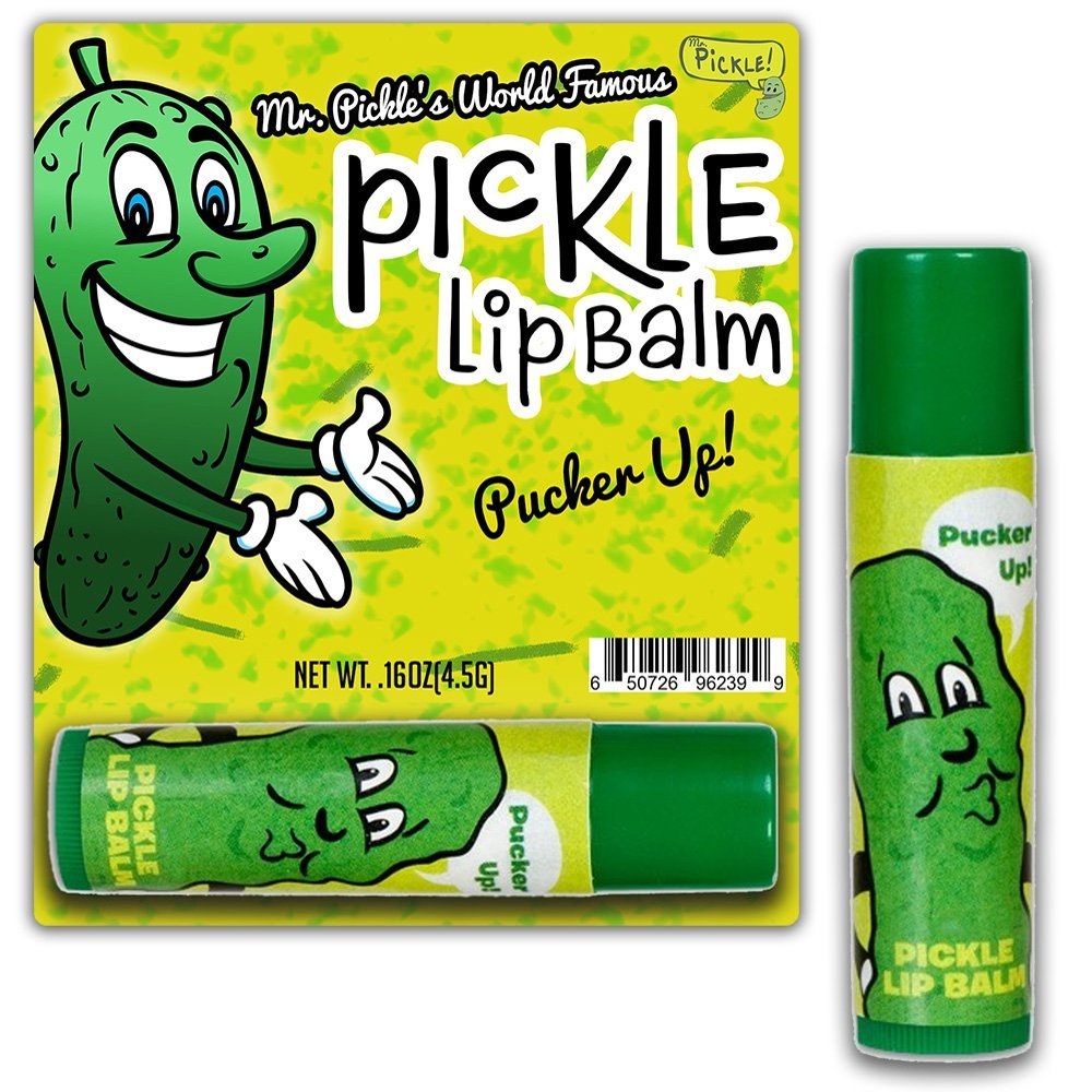Dill Pickle Lip Balm Pickle Gifts Funny Gifts for Men Flavored Lip Balm Weird Stocking Stuffers Funny Pickle Gifts Dill Pickles Unusual Gag Gifts Unisex Gifts