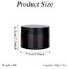 2PCS 100ML/100G Brown Glass Refillable Make Up Jars with Liners and Screw Black Cap Empty Face Cream Lip Balm Storage Container Pot Bottle Jar for Beauty Essential Oils Cosmetic Cream Lotion (100ml) view 2