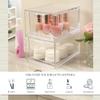 STORi Audrey Stackable Clear Bin Plastic Organizer Drawers | 2 Piece Set | Organize Cosmetics and Beauty Supplies on a Vanity | Made in USA view 4