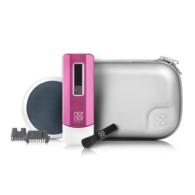 no!no! Pro Hair Removal Device - Treats All Skin Colors and Hair Types - Hair Removal for Women and Men - Hair Remover for Face & Body Hair - Pink