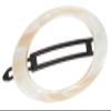 France Luxe Cutout Oval Plastic Tige Boule Barrette - Alba view 1