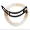 France Luxe Cutout Oval Plastic Tige Boule Barrette - Alba view 2