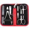 3 Swords Germany - brand quality 6 piece manicure pedicure grooming kit set for professional finger & toe nail care scissors clipper genuine leather case in gift box, Made in Solingen Germany (13907) view 1