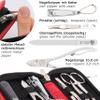 3 Swords Germany - brand quality 6 piece manicure pedicure grooming kit set for professional finger & toe nail care scissors clipper genuine leather case in gift box, Made in Solingen Germany (13907) view 3