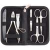 3 Swords Germany - brand quality 6 piece manicure pedicure grooming kit set for professional finger & toe nail care scissors clipper genuine leather case in gift box, Made in Solingen Germany (02259) view 1