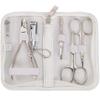 3 Swords Germany - brand quality 6 piece manicure pedicure grooming kit set for professional finger & toe nail care scissors clipper genuine leather case in gift box, Made in Solingen Germany (02266) view 1