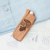 Beard Comb for Men Pocket Folding Combs for Mustache & Hair Travel Natural Wooden Comb with Real Man Engraving - Perfect for Use w/Beard Balm Oil (Wavy Half Skull) (Model RM) view 2