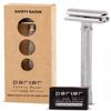 Parker THE VARIANT CLOSED COMB - ADJUSTABLE Double Edge Safety Razor, Customize your Shave with a Turn of the Dial from Mild to Aggressive - 5 Blades Included (SATIN CHROME) view 1