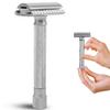 Parker THE VARIANT CLOSED COMB - ADJUSTABLE Double Edge Safety Razor, Customize your Shave with a Turn of the Dial from Mild to Aggressive - 5 Blades Included (SATIN CHROME) view 2