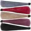 Hipsy Adjustable & Stretchy Crushed Xflex Wide Headbands for Women Girls & Teens (Crushed Black/Plum/Taupe/Burgundy/Grey 5pk) view 1