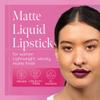 Aromi Maroon Burgundy Matte Liquid Lipstick | Long-Lasting Lip Color for Women, Bordeaux Wine, Dark Red, Blue Undertones, Vegan, Waterproof, (Red Dahlia) view 3