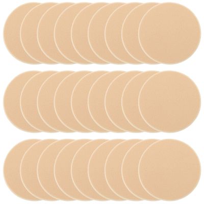 25 Pcs Women's Round Soft Makeup Beauty Eye Face Foundation Blender Facial Smooth Powder Puff Cosmetics Blush Applicators Sponges Use for Dry and Wet