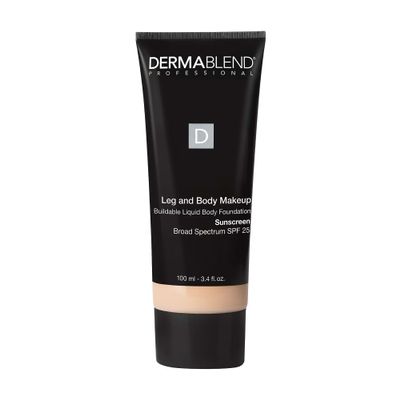 Dermablend Leg and Body Makeup Foundation with SPF 25, 10N Fair Ivory, 3.4 Fl. Oz.