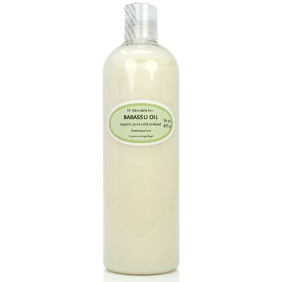 Dr Adorable - 16 oz - Babassu Oil - 100% Pure Cold Pressed Natural Organic