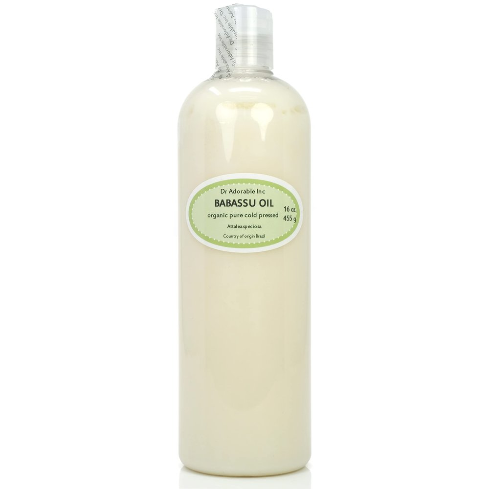 Dr Adorable - 16 oz - Babassu Oil - 100% Pure Cold Pressed Natural Organic