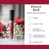 Aromi Matte Liquid Lipstick | Long-lasting, Dark Red, Maroon Lip Color with Blue Undertones, Smudge Proof, Waterproof, Vegan Makeup (Power Red) view 3