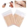 300pcs/pack Short Wood Handle Small Pointed Tip Head Cotton Swab Eyebrow Tattoo Beauty Makeup Color Nail Seam Dedicated Dirty Picking Pack of 2, HJ-NA096 view 1
