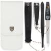 3 Swords Germany - Brand Quality 4 Piece Manicure Pedicure Grooming kit Set for Professional Finger & Toe Nail Care Tweezers File Clipper Fashion Leather case in Gift Box, Made by 3 Swords (02563) view 1