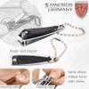 3 Swords Germany - Brand Quality 4 Piece Manicure Pedicure Grooming kit Set for Professional Finger & Toe Nail Care Tweezers File Clipper Fashion Leather case in Gift Box, Made by 3 Swords (02563) view 2