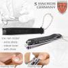 3 Swords Germany - Brand Quality 4 Piece Manicure Pedicure Grooming kit Set for Professional Finger & Toe Nail Care Tweezers File Clipper Fashion Leather case in Gift Box, Made by 3 Swords (02563) view 3