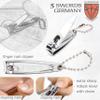 3 Swords Germany - Brand Quality 4 Piece Manicure Pedicure Grooming kit Set for Professional Finger & Toe Nail Care Tweezers File Clipper Fashion Leather case in Gift Box, Made by 3 Swords (02570) view 2