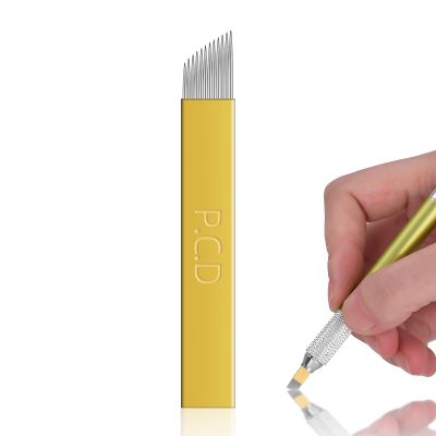 ATOMUS Microblading Needles 12 Pin 50pcs Permanent Makeup Tattoo Microblading Blades 12 Needles for Microblading Supplies/Microblading Pen/Microblading Kits 12 Sloped (12pin)