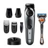 Braun Beard Detail Trimmer, Hair Clippers for Men, Cordless & Rechargeable, Mini Foil Shaver with Gillette ProGlide Razor, Silver, 10 Piece Set view 1