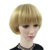 NEWPECK Girls Golden Mushroom Wig Short Bob Wig With Bangs Blonde Bowl Cut Wig Cap For Women view 1