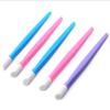 6pcs Professional Plastic Handle Hard Rubber Tipped Nail Art Tool Cuticle Pusher Cleaner(Random Color) view 1