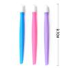 6pcs Professional Plastic Handle Hard Rubber Tipped Nail Art Tool Cuticle Pusher Cleaner(Random Color) view 2