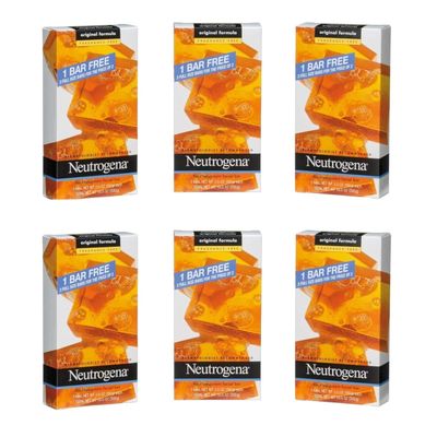 Neutrogena Transparent Facial Bar Unscented Pack, (Pack of 6)