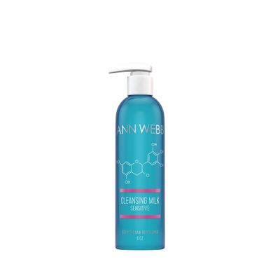 Ann Webb Sensitive Cleansing Milk - Gentle Daily Face Cleanser for Sensitive Skin Nourishes & Rejuvenates - Sensitive Milk Cleanser for All Skin Types w/o Irritating Ingredients. (6oz)
