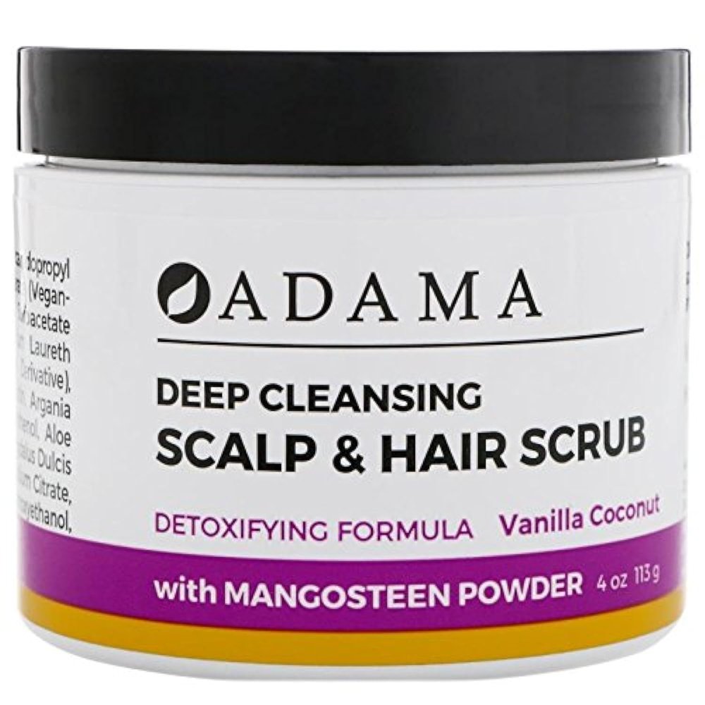 Adama Minerals Deep Cleansing Hair Scrub Vanilla Coconut Zion Health 4 oz Scrub