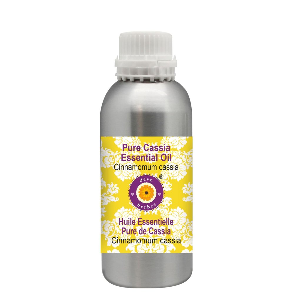 dve herbes Cassia Essential Oil (Cinnamomum Cassia) Pure | Non-Sticky | Non-Greasy | Lightweight | Men & Women | All Skin Types | Steam Distilled 300ml (10 oz)