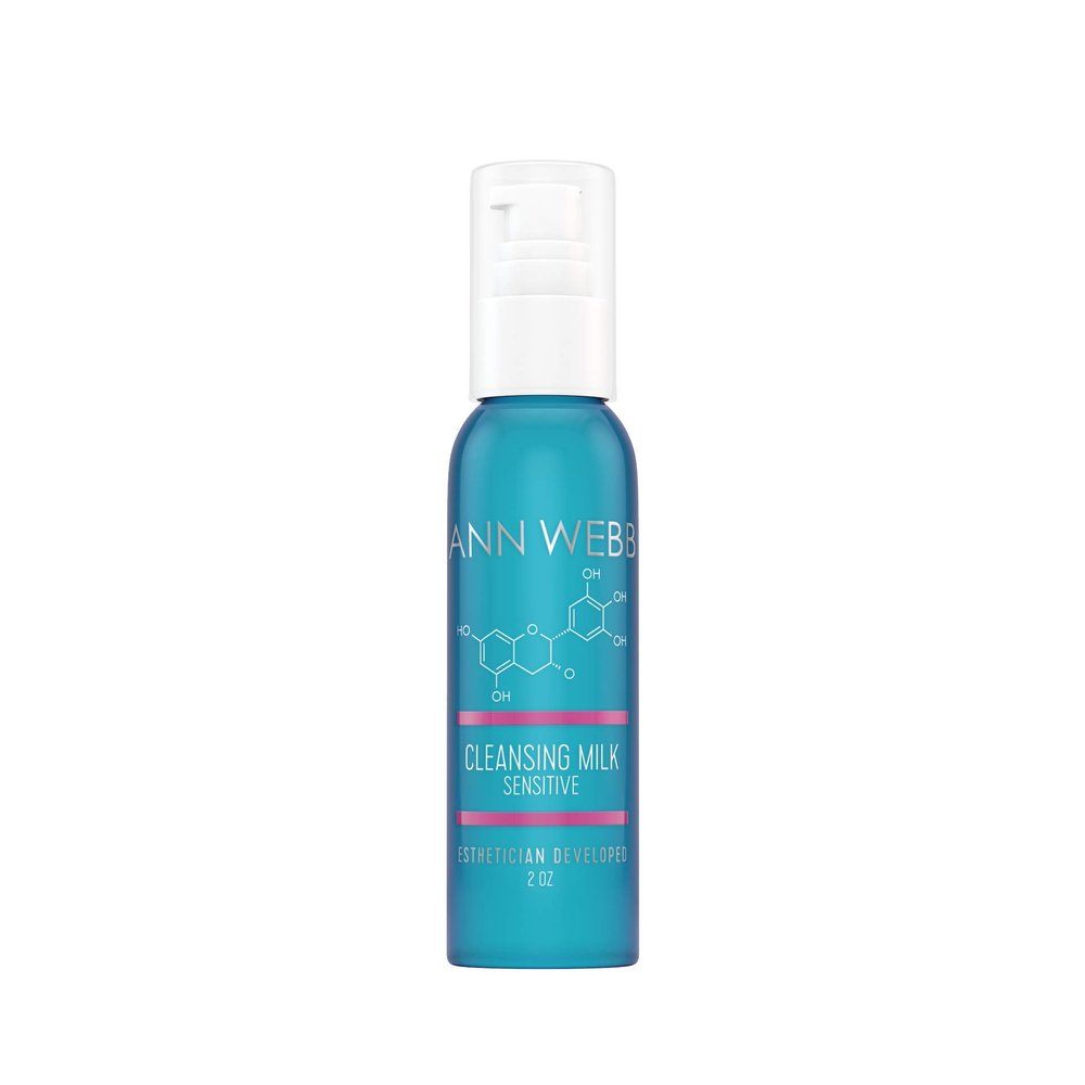Ann Webb Sensitive Cleansing Milk - Gentle Daily Face Cleanser for Sensitive Skin Nourishes & Rejuvenates - Sensitive Milk Cleanser for All Skin Types w/o Irritating Ingredients. (2oz)