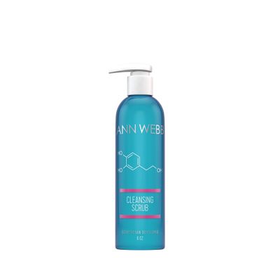 Ann Webb Facial Cleansing Scrub - All Natural Gentle Daily Exfoliating Facial Scrub Unclogs Pores, Clears Blackheads & Acne - Leaves skin glowing - Super Hydrating Scrub won't damage skin 6oz