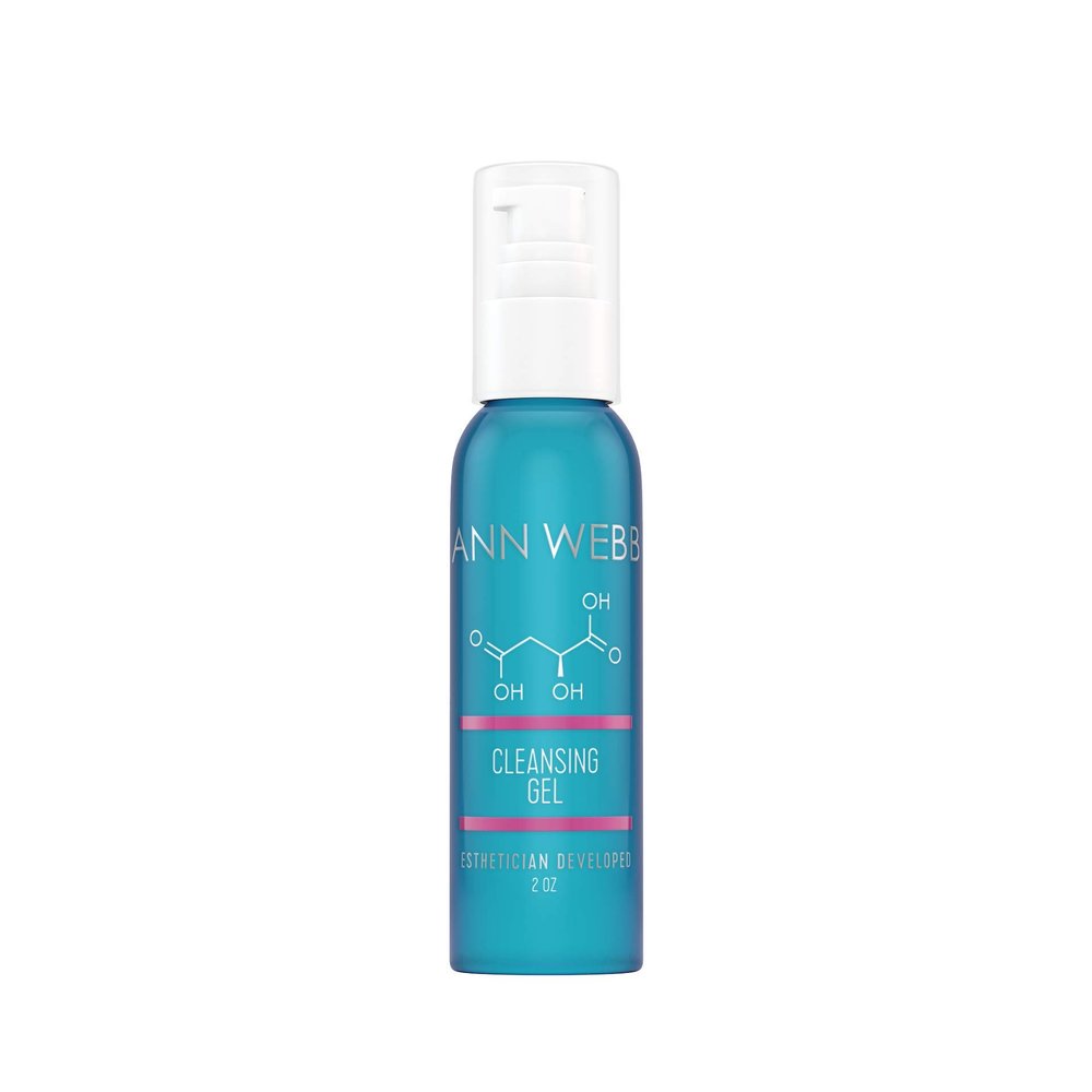 Ann Webb Foaming Cleansing Gel  Non-Greasy Exfoliating Cleanser for Oily & Blemished Skin, Silky Smooth, All Skin Types 2 oz