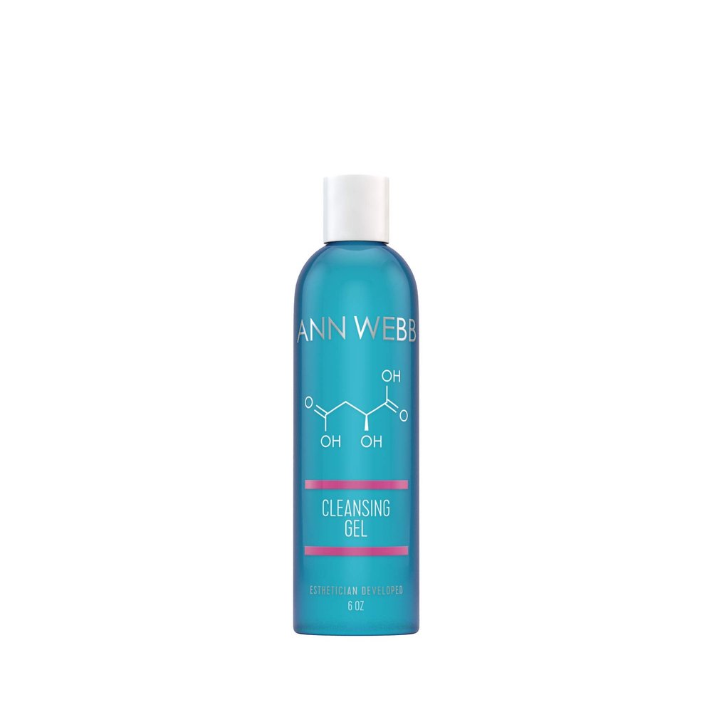 Ann Webb Foaming Cleansing Gel for Oily & Blemished Skin, Non-Greasy Exfoliating Cleanser with Silky Smooth Formula for All Skin Types - 6 oz