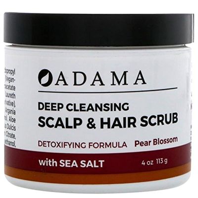 Adama Minerals Deep Cleansing Hair Scrub Pear Blossom Zion Health 4 oz Scrub