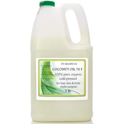 Dr Adorable - 7 lb - Coconut Oil 76 Degree - 100% Pure Natural Organic Cold Pressed