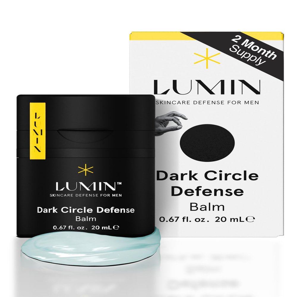 Lumin Mens Dark Circle Defense Balm  Hydrating Eye Cream with Caffeine & Niacinamide, Korean Skincare for Men, Reduces the Look of Puffiness, Fine Lines & Dark Circles, Daily & Night Use, 20ml
