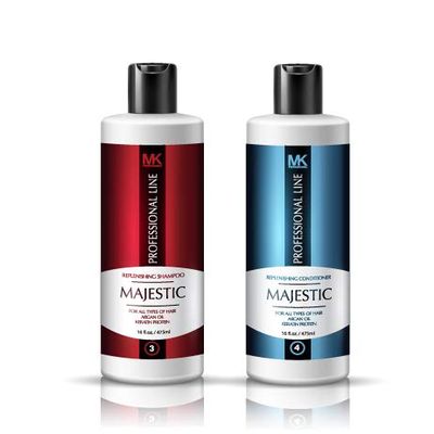 Majestic Keratin Replenishing Shampoo + Conditioner 16oz(475ml)- Soduim Chloride & Sulfate Free