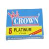 Crown Platinum Double Edge Safety Razor Blades, 100 blades (20x5) view 2