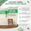ECO Amenities Travel Size Bar Soap - 400 PACK, 0.5 oz Mini Soap Bars, Hotel Soap Bars, Travel Size Toiletries - Individually Wrapped Bulk Soap Bar, Small Hotel Soaps for BNBs, VRBO, Inns and Hotels view 3