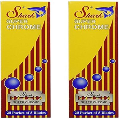 200 Shark Super Chrome Double Edge Safety Razor Blades