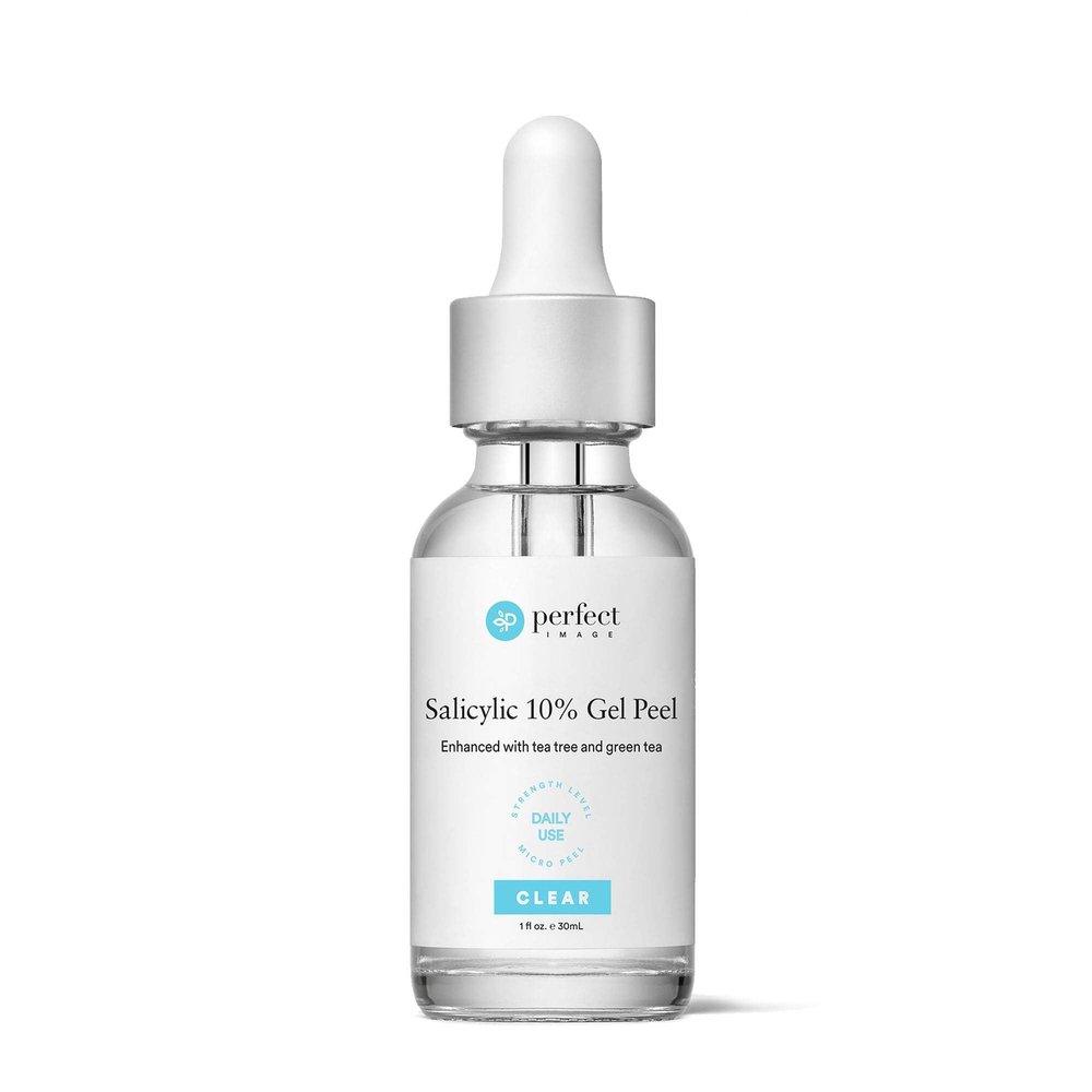 Salicylic 10% Gel Peel, Breakout and Pore Minimizer and Cleanser, 15-30 Full Facial Chemical Peels, 1 fl oz. e, 30 mL  Perfect Image