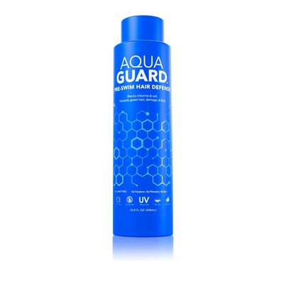 AQUA GUARD Pre-Swim Hair Defense Family Size | Chlorine Shield for the Whole Family | Prevents Chlorine Damage + Softens Hair While Swimming | Made in California | 16.9 oz